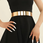 Cinturón Metálico Dorado Clásico – Cadena Ajustable para Mujer