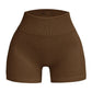 Pantalones Cortos Ajustados de Hilo para Mujer – Shorts Deportivos sin Costuras de Cintura Alta