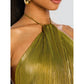 Vestido Largo de Fiesta con Corsé para Mujer – Elegante Off Shoulder con Abertura y Pliegues