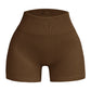 Pantalones Cortos Ajustados de Hilo para Mujer – Shorts Deportivos sin Costuras de Cintura Alta