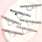 Charm Italiano de Acero Inoxidable – Diseño Ball No.8, Corazón, Cereza, Arcoíris, Gatos y Flores para Pulseras de 9mm