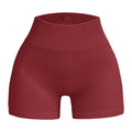 Pantalones Cortos Ajustados de Hilo para Mujer – Shorts Deportivos sin Costuras de Cintura Alta