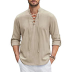 Camisa Renacentista para Hombre – Estilo Pirata, Medieval y Vikingo en Algodón y Lino