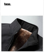 Chaqueta de invierno para hombre - negocios gruesa interior de lujo