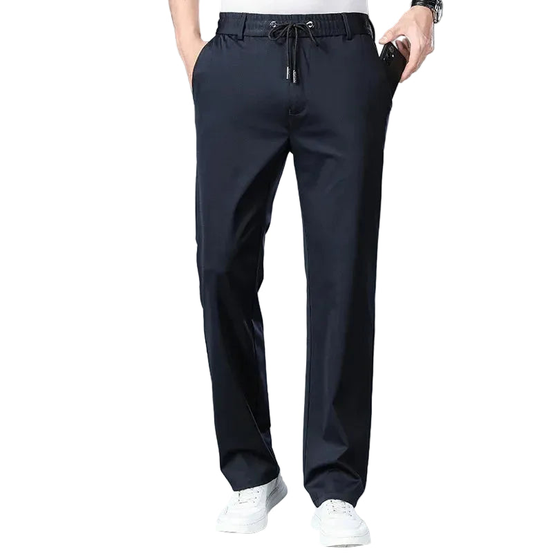 Pantalones casuales de verano para hombre, talla grande 10XL, corte recto y elástico