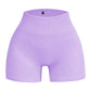 Pantalones Cortos Ajustados de Hilo para Mujer – Shorts Deportivos sin Costuras de Cintura Alta