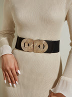 Cinturón Elástico con Banda de Goma y Cierre de Giro y Hebilla