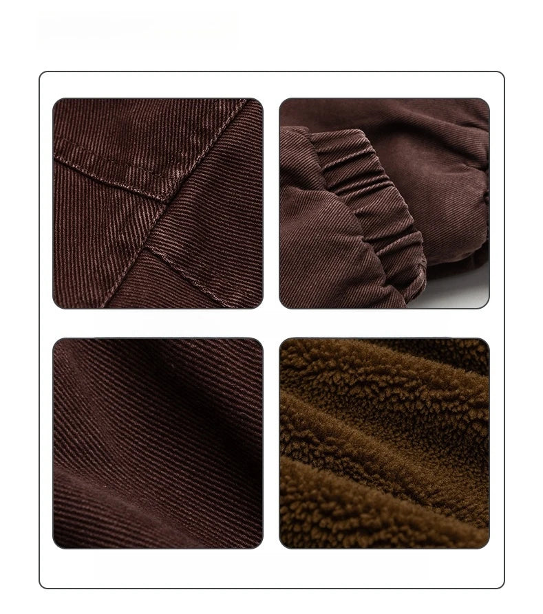 Chaqueta Vintage Japonesa de Polar para Hombre – Invierno, Gruesa, de Alta Calidad y Estilo Streetwear Coreano