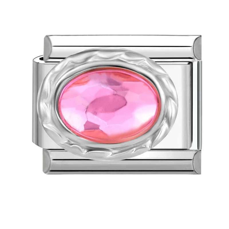 Charm Italiano de Acero Inoxidable – Diseño Ball No.8, Corazón, Cereza, Arcoíris, Gatos y Flores para Pulseras de 9mm