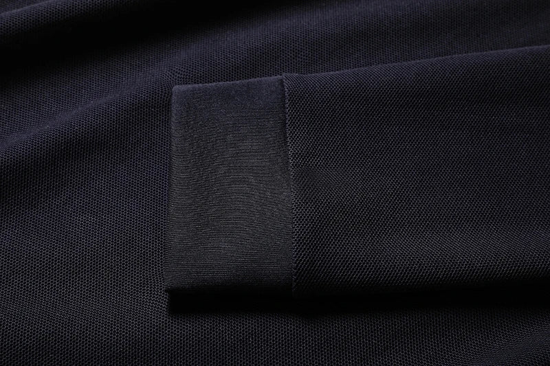 Polo de lujo 100 % algodón para hombre, de alta gama y otoño