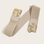 Cinturón Elástico con Banda de Goma y Cierre de Giro y Hebilla