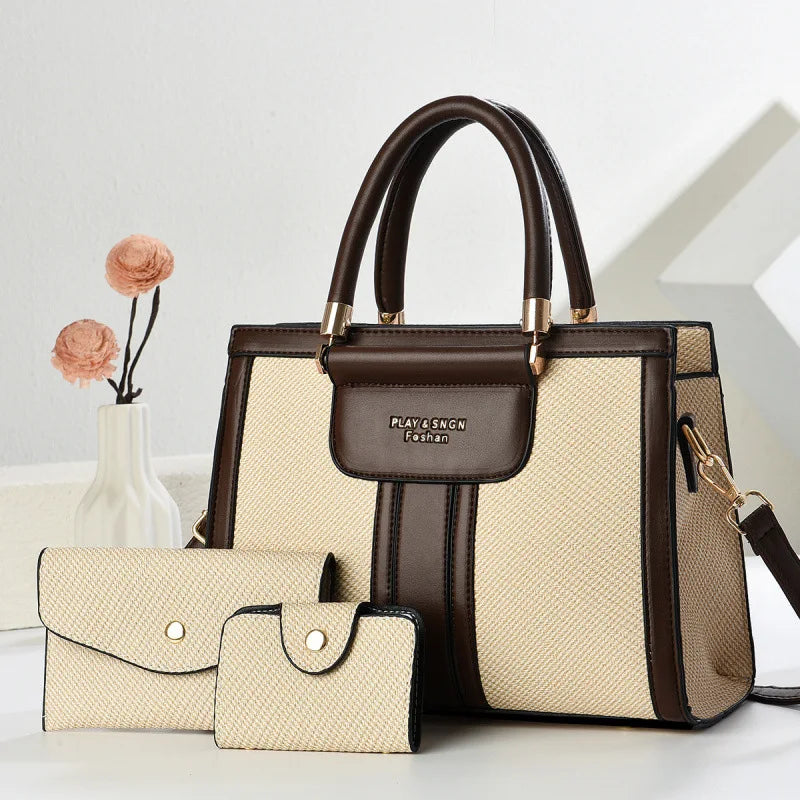 Conjunto de Bolsos de Tres Piezas para Madre e Hija – Bolso Cruzado y Bolso Grande para Mujer