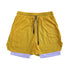Pantalones cortos deportivos de doble capa para hombre.