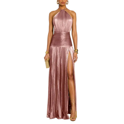 Vestido Largo de Fiesta con Corsé para Mujer – Elegante Off Shoulder con Abertura y Pliegues