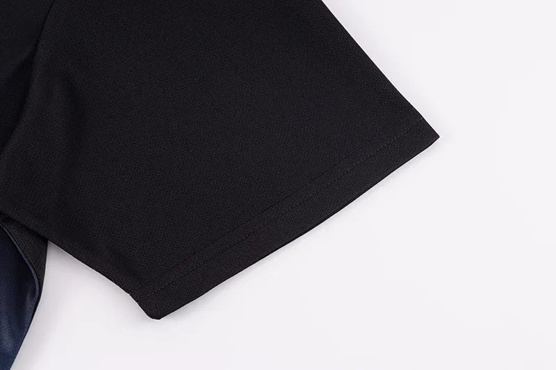 Camiseta con degradado para hombre, talla grande 7XL, 110-175 kg, manga corta y holgada