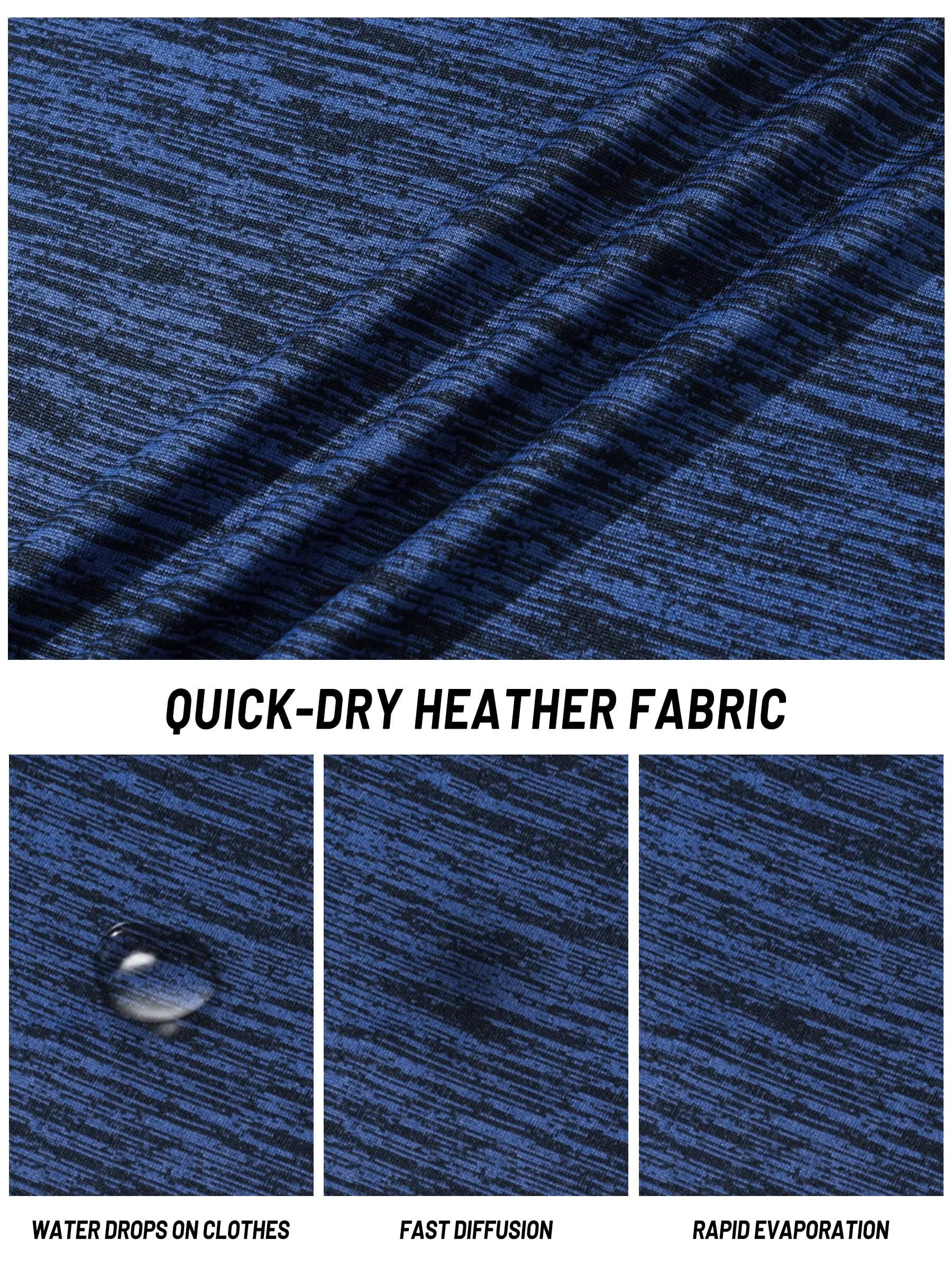 Camisetas de secado rápido TACVASEN para hombre, camisetas de running de verano