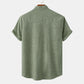 Camisa de Hombre de Manga Corta – Algodón y Lino 100% Estilo Oversize para Playa y Uso Casual