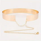 Cinturón Metálico Dorado Clásico – Cadena Ajustable para Mujer