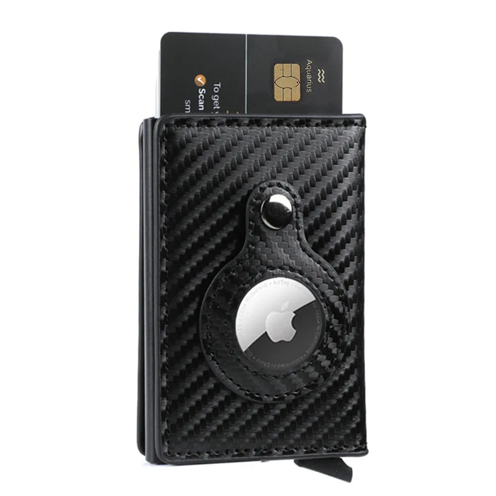 Nueva fibra de carbono para Apple Airtag Wallet Men.