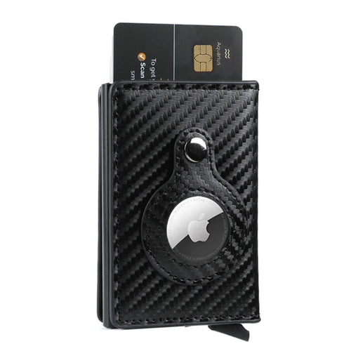 Nueva fibra de carbono para Apple Airtag Wallet Men.