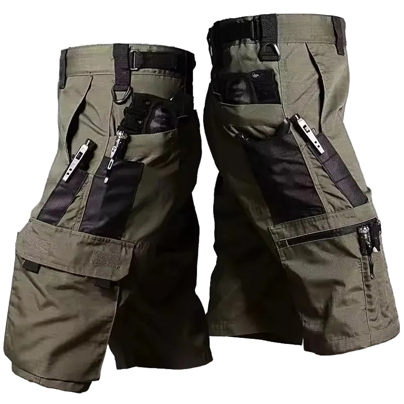 Pantalones Cortos de Estilo Militar para Hombre – Verdes, Camuflados, Multi‑bolsillos y Aptos para Exterior