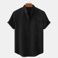 Camisa de Hombre de Manga Corta – Algodón y Lino 100% Estilo Oversize para Playa y Uso Casual