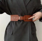 Cinturón Ancho Elástico para Mujer – Hebilla Cuadrada Estilo Moda para Chaquetas y Trajes