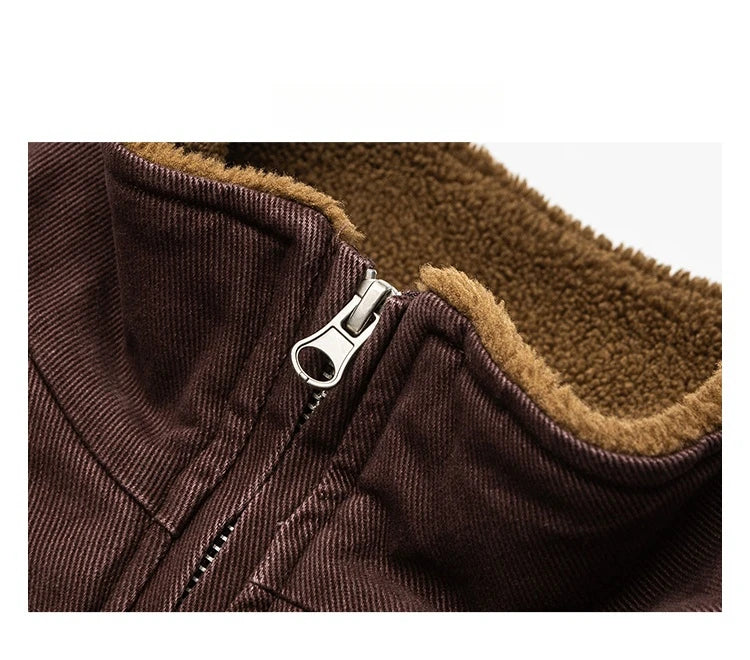 Chaqueta Vintage Japonesa de Polar para Hombre – Invierno, Gruesa, de Alta Calidad y Estilo Streetwear Coreano