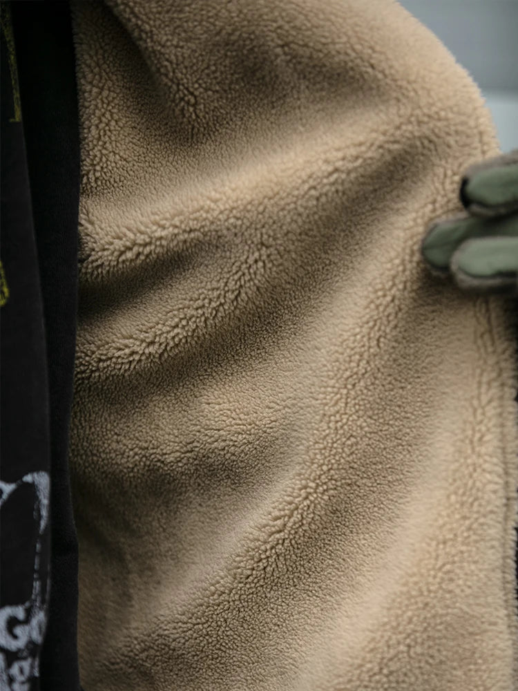 Chaqueta Vintage Japonesa de Polar para Hombre – Invierno, Gruesa, de Alta Calidad y Estilo Streetwear Coreano