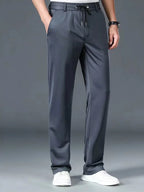 Pantalones casuales de verano para hombre, talla grande 10XL, corte recto y elástico