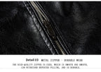 Chaqueta de Cuero para Hombre – Invierno, Estilo Motociclista y Cuello de Piel Desmontable