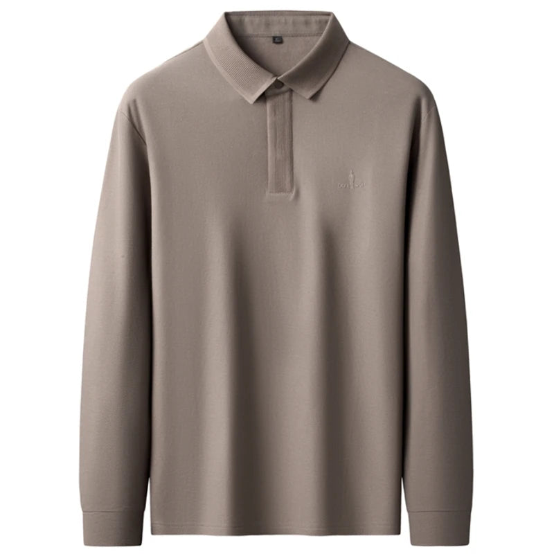 Polo de lujo 100% algodón para hombre, tallas 8XL, 7XL, 6XL (Otoño 2025)
