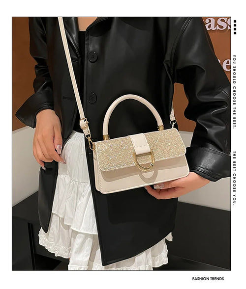 Bolso Pequeño Cuadrado para Mujer – Bandolera Versátil de Material PU