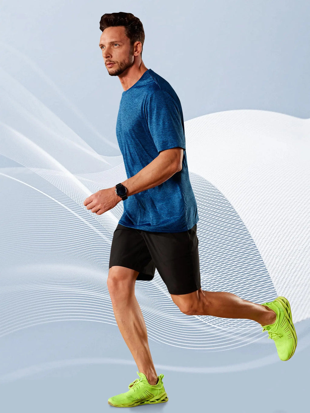 Camisetas de secado rápido TACVASEN para hombre, camisetas de running de verano