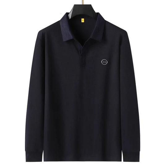 Polo de algodón de lujo de alta gama para hombre nuevo otoño