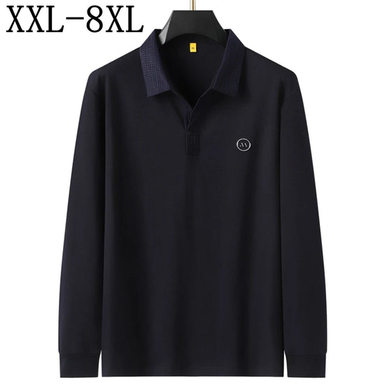 New Autumn High End Luxury Cotton Polo Shirt Man