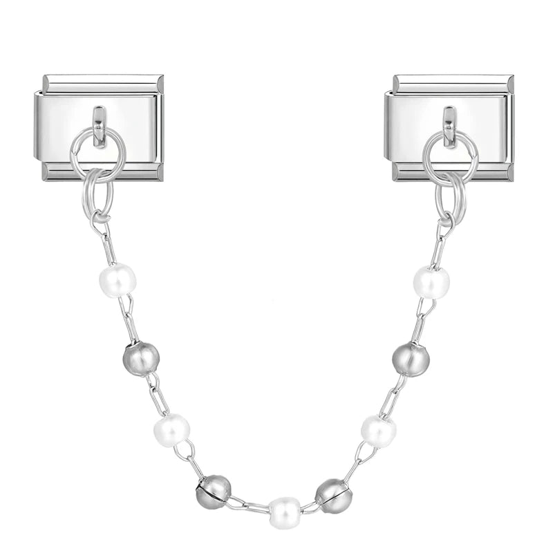 Charm Italiano de Acero Inoxidable – Diseño Ball No.8, Corazón, Cereza, Arcoíris, Gatos y Flores para Pulseras de 9mm