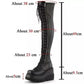 Botas Altas de Mujer con Plataforma – Tacón Alto y Estilo Gótico para Otoño e Invierno