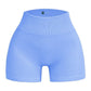 Pantalones Cortos Ajustados de Hilo para Mujer – Shorts Deportivos sin Costuras de Cintura Alta