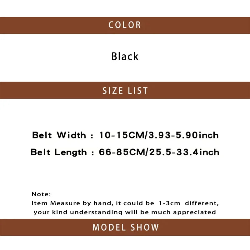 Cinturón Corset Retro para Mujer – Cinturón Elástico de Encaje con Hebilla de Aguja Estilo Goth/Punk