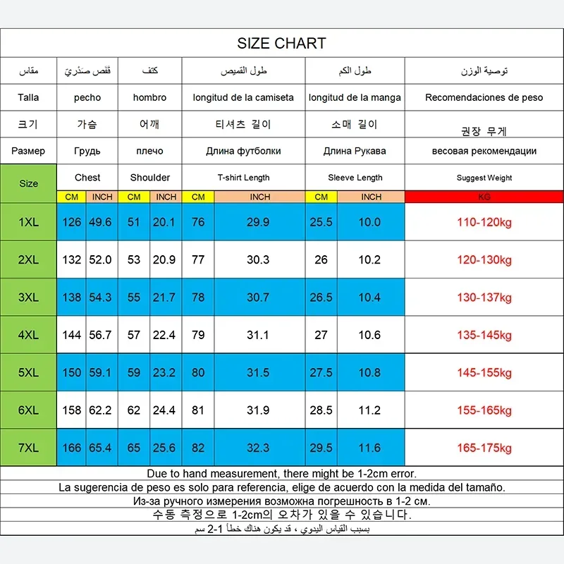 Camiseta con degradado para hombre, talla grande 7XL, 110-175 kg, manga corta y holgada