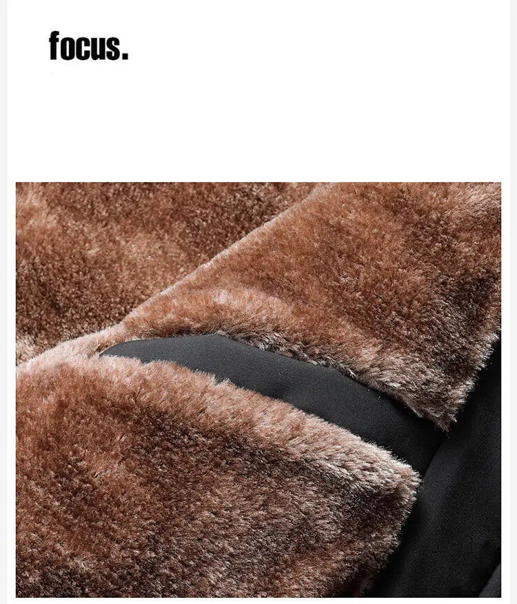 Chaqueta de invierno para hombre - negocios gruesa interior de lujo