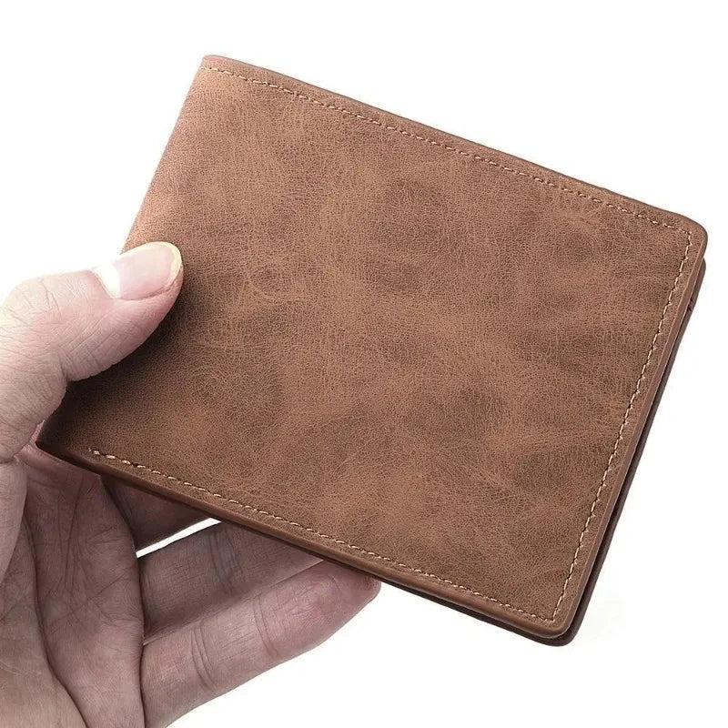 Cartera Corta para Hombre – Múltiples Ranuras,  Monedero y Diseño Plegable en Cuero PU