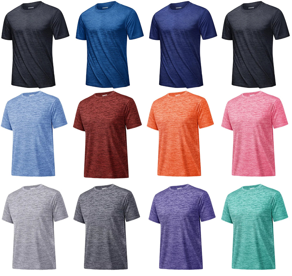 Camisetas de secado rápido TACVASEN para hombre, camisetas de running de verano