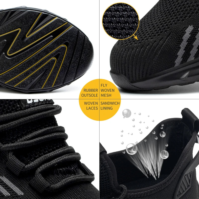 Zapatos de seguridad para trabajo de acero para hombres..