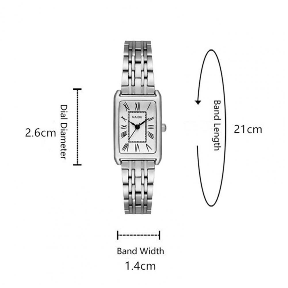 Women Watches Fashion Square Ladies Quartz Watch Bracelet Set Green Dial Simple Rose Gold Mesh Luxury Women Watches - A.S Foco