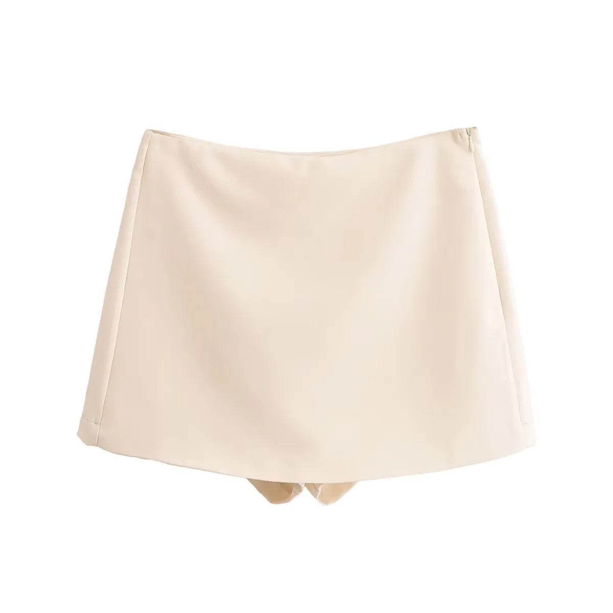 Falda Pantalón Mini de Cintura Alta para Mujer – Skort Vintage con Cremallera Lateral