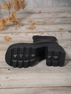 Botines Cortos de Mujer – Tacón Alto y Suela Gruesa con Cierre de Cremallera