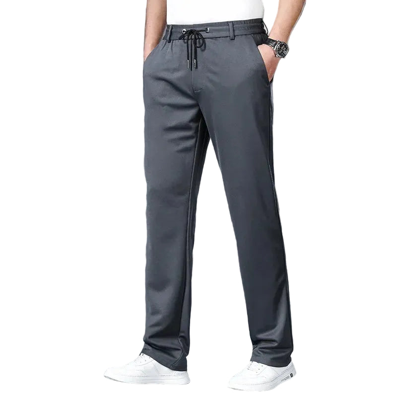 Pantalones casuales de verano para hombre, talla grande 10XL, corte recto y elástico