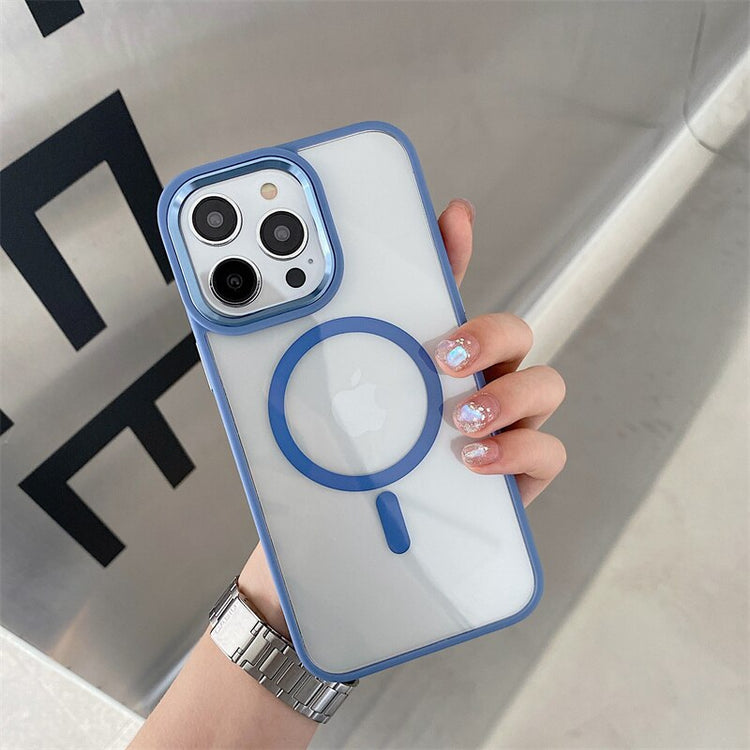 Capa de telefone magnética para iPhone 13 Pro Max 14 Plus 12 14 Pro Max Transparente - A.S Foco